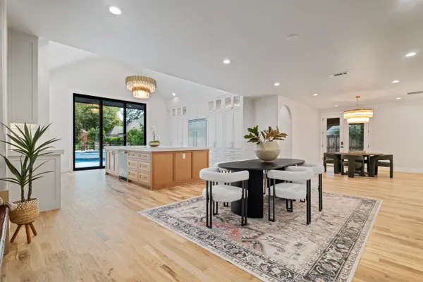 Dining area open to the kitchen and the living room